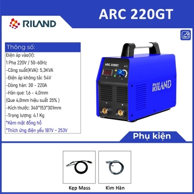 Máy Hàn Riland ARC 220GT – Hiệu Suất Cao, Công Nghệ Hiện Đại