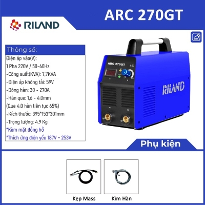 Máy Hàn Que Riland ARC 270GT: Giải Pháp Hàn Chất Lượng Cao Với Công Nghệ Hiện Đại