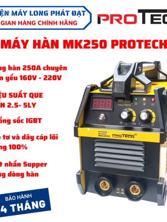 Máy hàn que Protech MK250 hàn điện yếu chống giật chống sốc chuyên que 2.5-3.2ly hỗ trợ hàn que 4ly