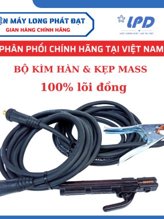 Bộ dây kìm hàn kẹp mass cho máy hàn que dây lõi đồng chắc chắn bền bỉ