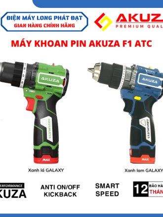 Máy khoan pin Akuza F1 ATC lực siết 80N.m, vòng tua lên đến 2000v/p mẫu mới nhất